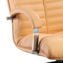 Кресло Орион HB двухсторонняя кожа люкс, жемчуг - ручка